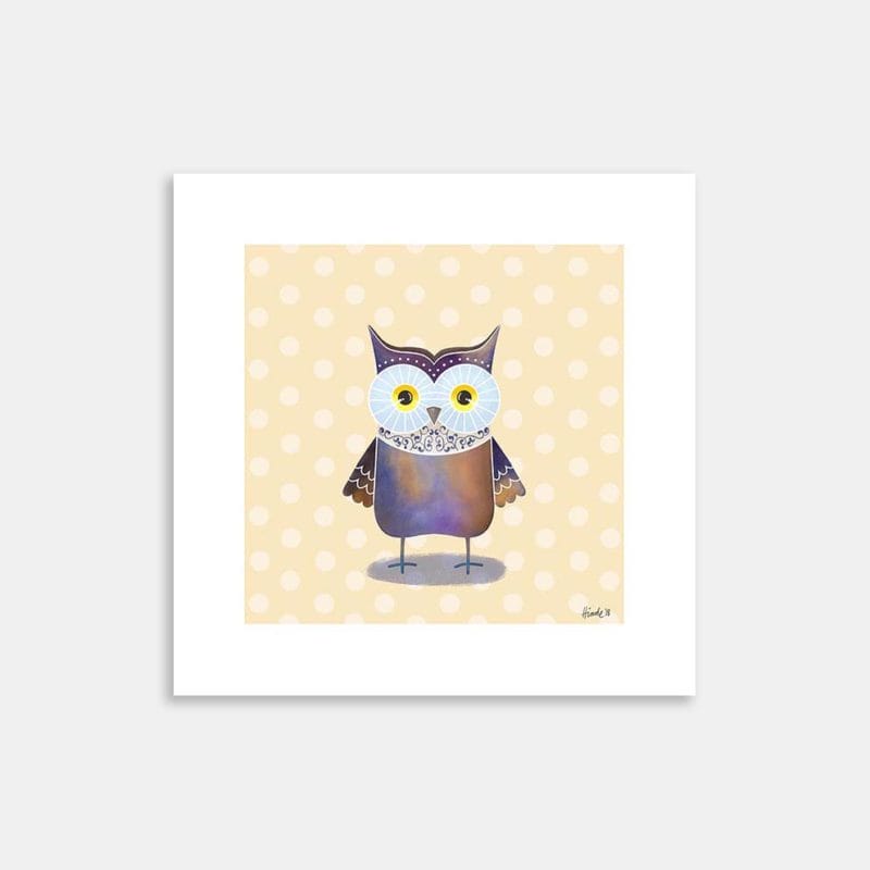 Eric Owl Art Print By Deborah Hinde