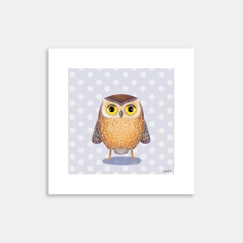 Ruru Owl Art Print By Deborah Hinde