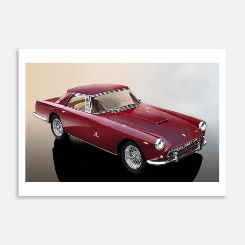 1962 Ferrari 250 PF Art Print By Fred Otene