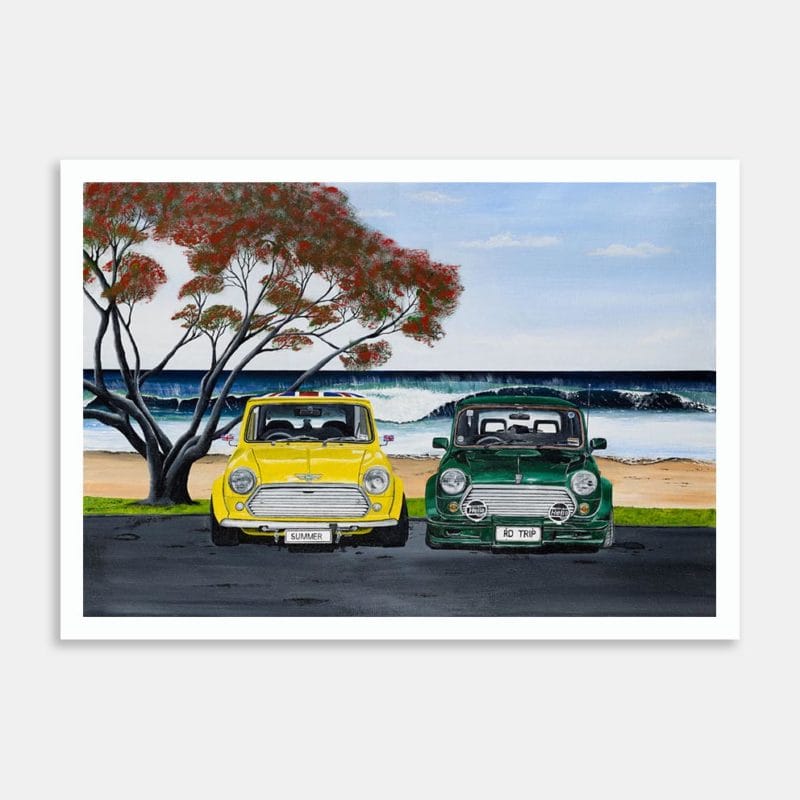 Summer Road Trip Minis Art Print By Lynn Fuller