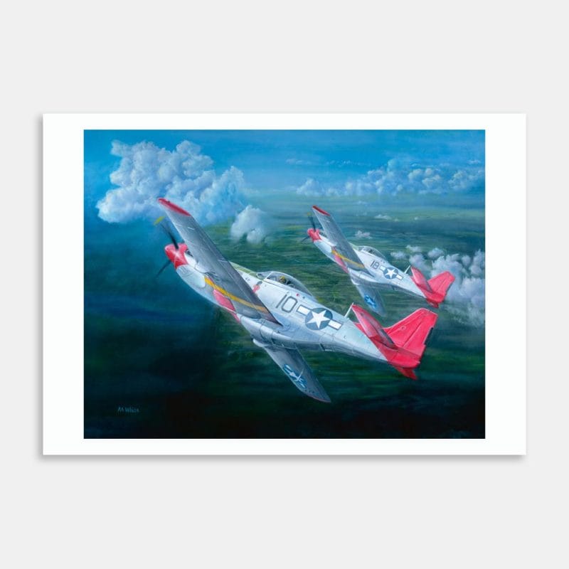 P51 Mustangs Art Print by Michael White