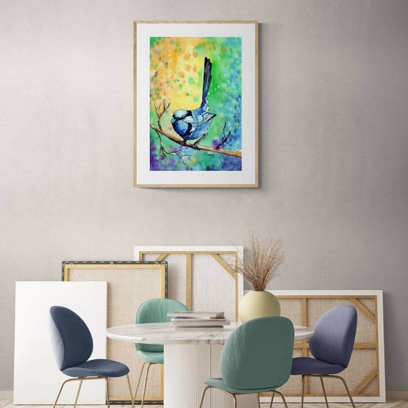 Blue Wren Art Print By Yvonne Brooks - Image 2