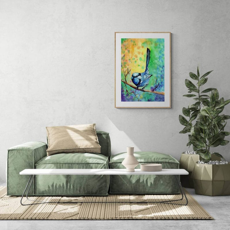 Blue Wren Art Print By Yvonne Brooks - Image 4