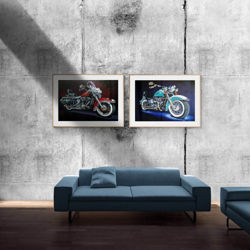 Softail Deluxe Dixie Art Print By Yvonne Brooks - Image 3