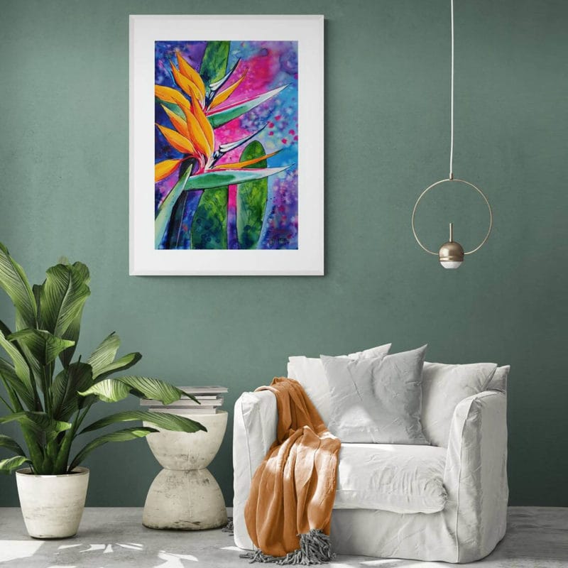 Bird of Paradise Art Print By Yvonne Brooks - Image 2