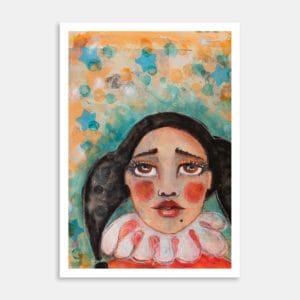 Clown Girl Art Print by Adelien De Wet