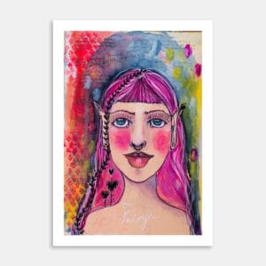 Funky Fairy Art Print by Adelien De Wet