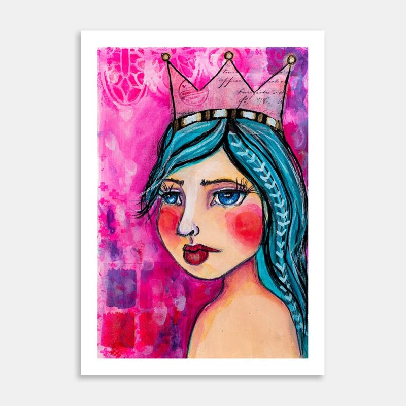 Pink Princess Art Print by Adelien De Wet