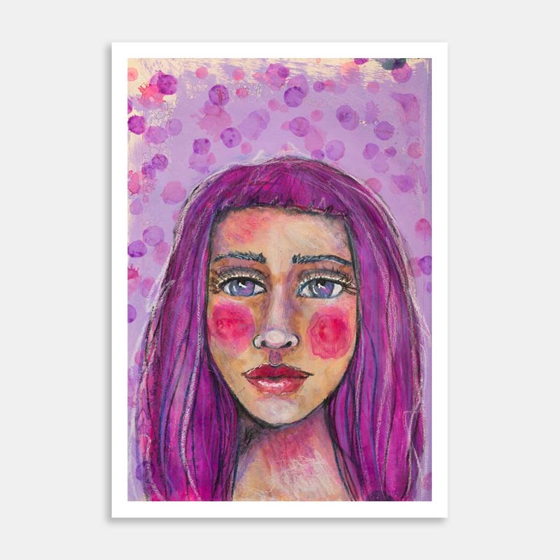 Purple Pixie Art Print by Adelien De Wet