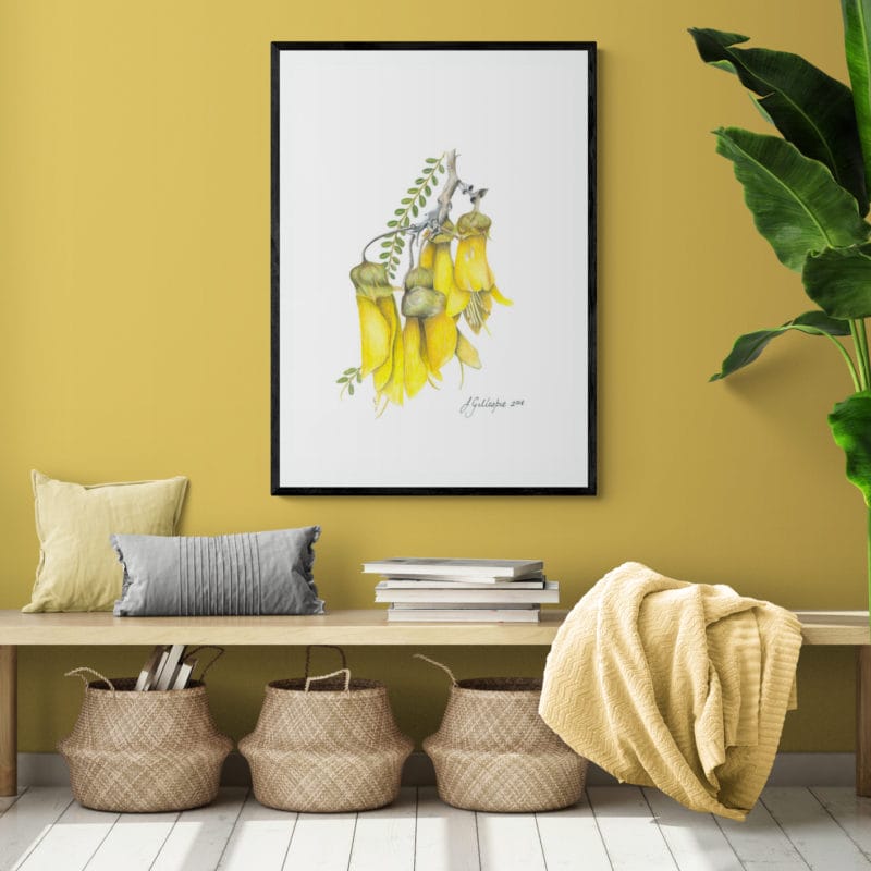 Kowhai No.1 Art Print By Lynn Fuller - Image 2