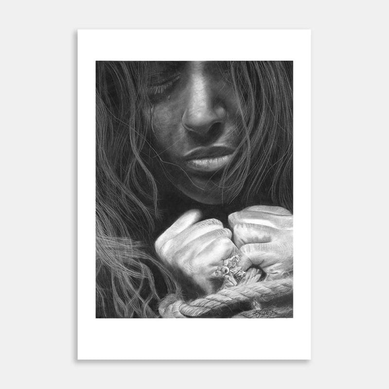 Girl With Rope Art Print By Lynn Fuller