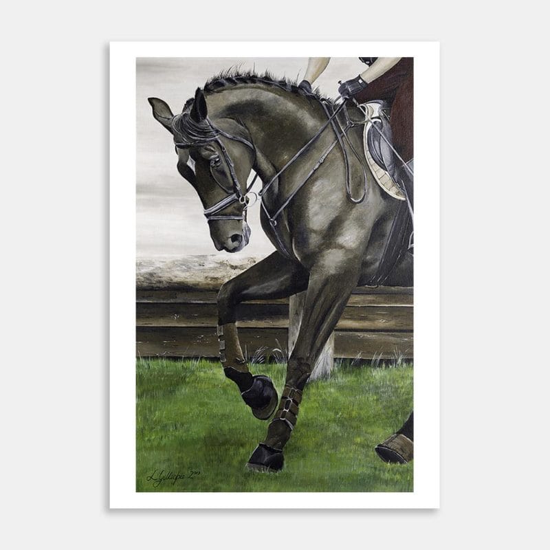 Horse And Rider Art Print By Lynn Fuller