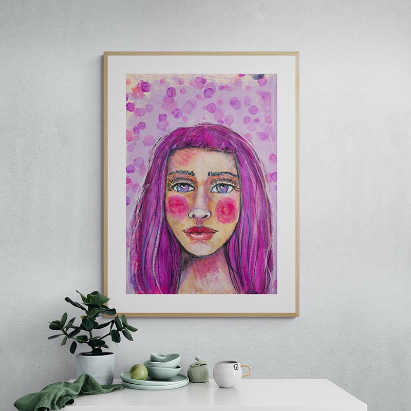 Purple Pixie Art Print by Adelien De Wet