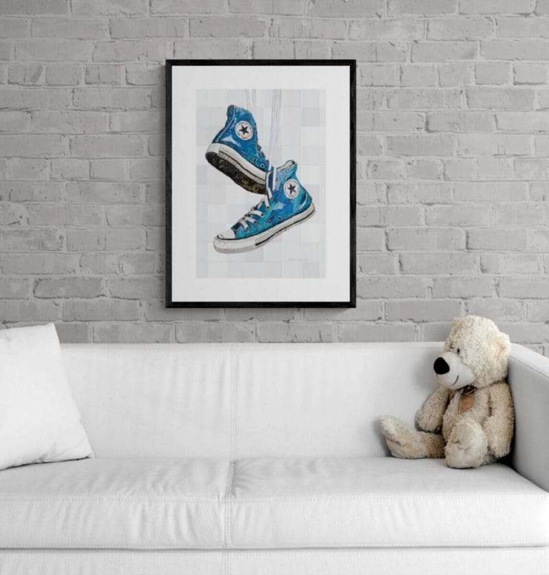 Converse Art Print by Anthea Weir