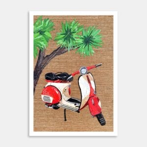 Vespa Art Print by Anthea Weir