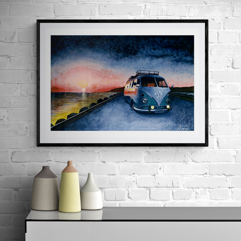 VW Campervan #3 Art Print By Ashleigh Radsyn