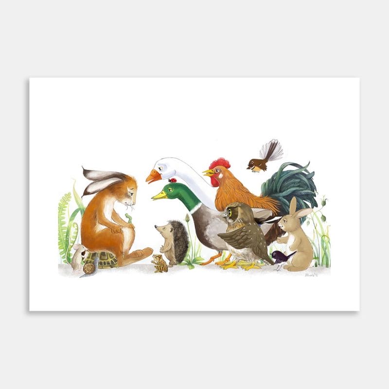 Hare We Help Art Print By Deborah Hinde