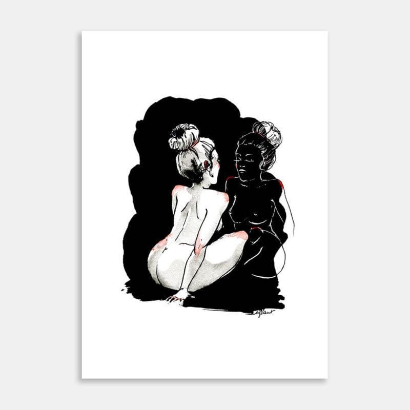 The Other Me Art Print By Emilie Geant