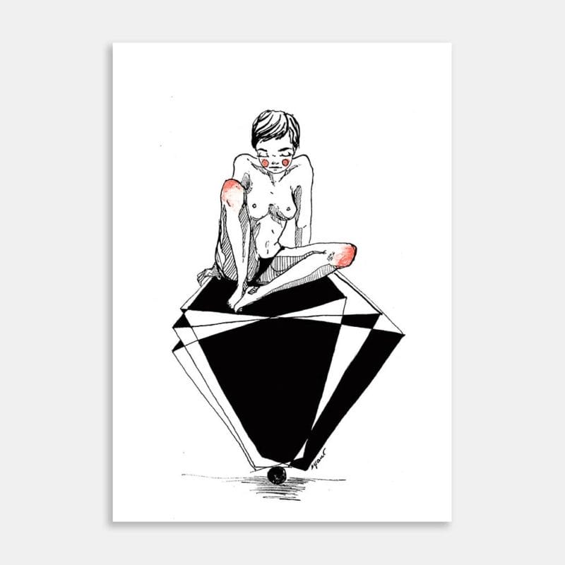 Wobbly Art Print By Emilie Geant