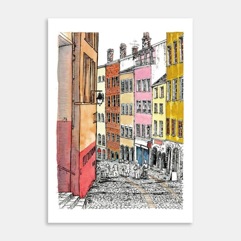 La Croix Rousse, Lyon Art Print By Emilie Geant