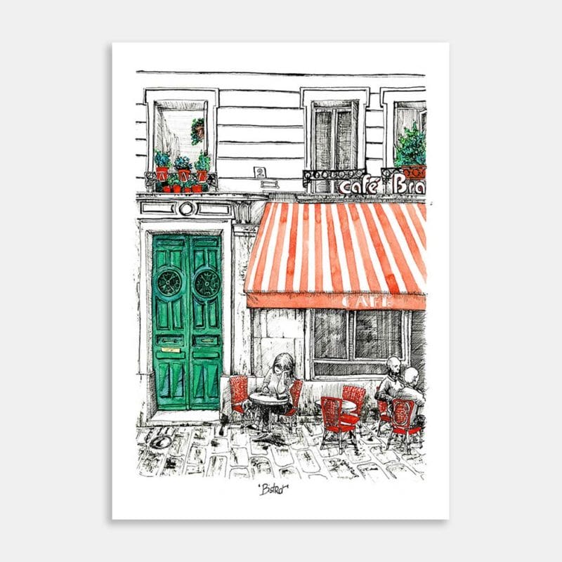 Le Bistrot Art Print By Emilie Geant