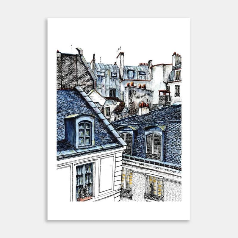 Rooftops In Paris Art Print By Emilie Geant