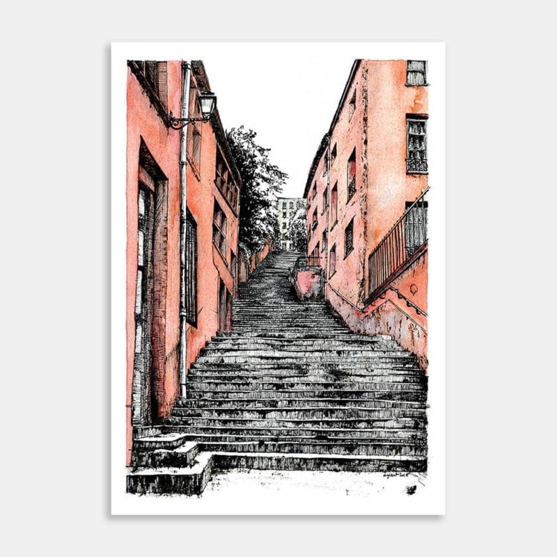Rue Juiverie, Lyon Art Print By Emilie Geant