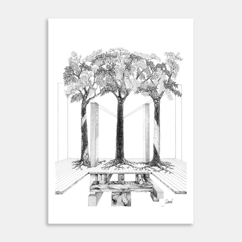 Tree Museum Art Print By Glyn Davies