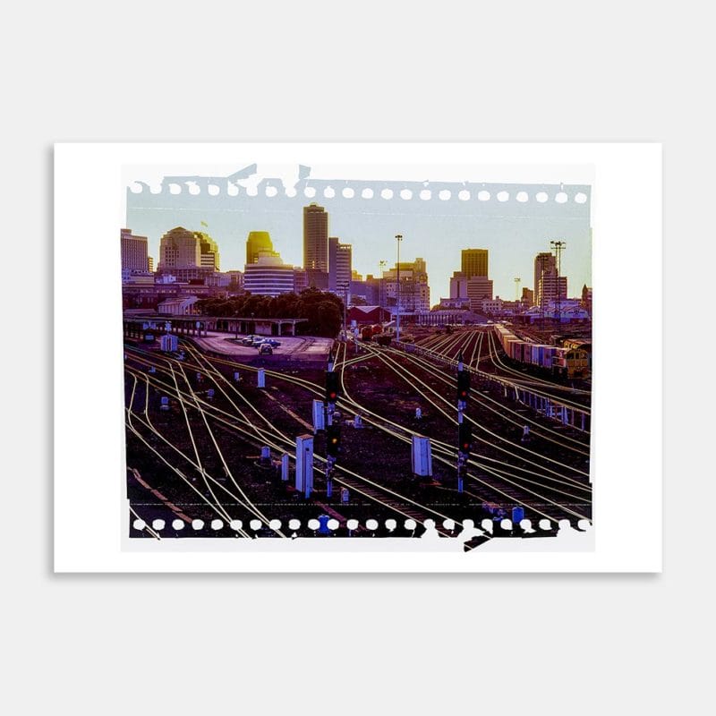 The Tracks To Downtown Rail 1 Yards Art Print By Garry Lawrence