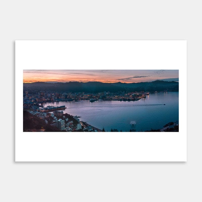 Wellington City at Dusk Art Print By Johnny Hendrikus