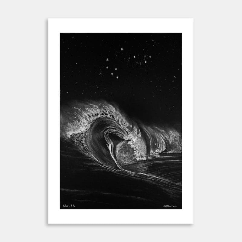 Waita Wave Art Print By Margie Carron