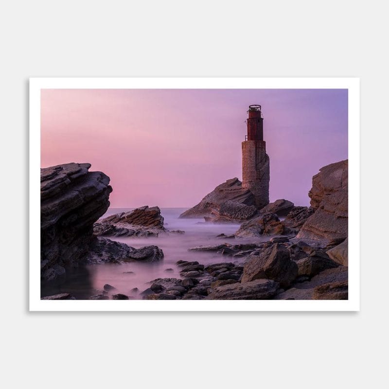 Lighthouse Landscape Art Print By Raymond Ludlow