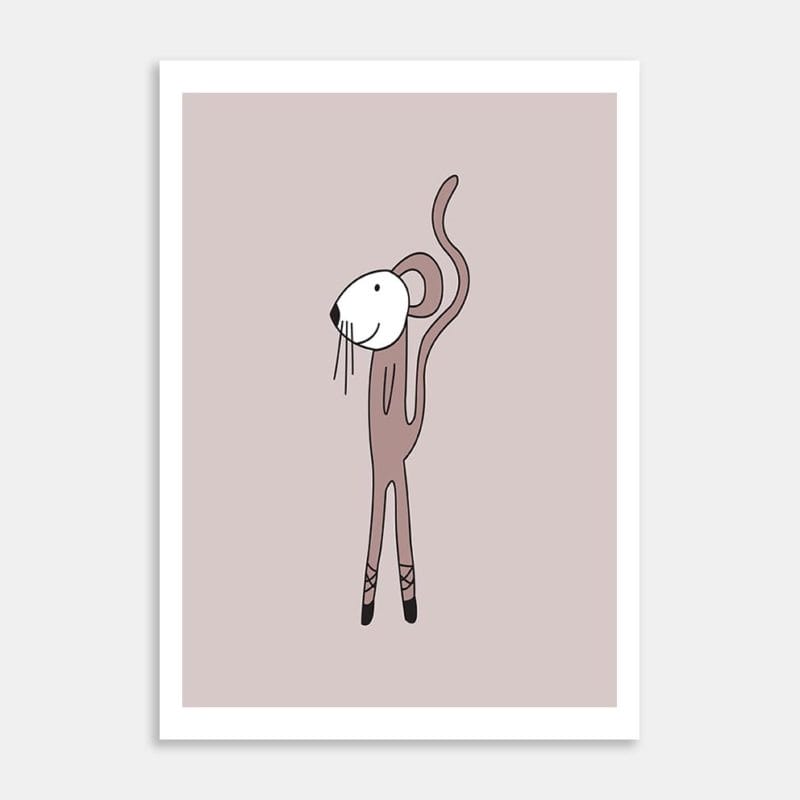 Pink Mouse Art Print By Ruth McGill