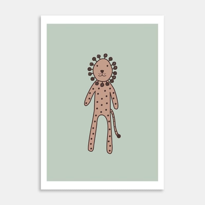 Spotty Lion Art Print By Ruth McGill