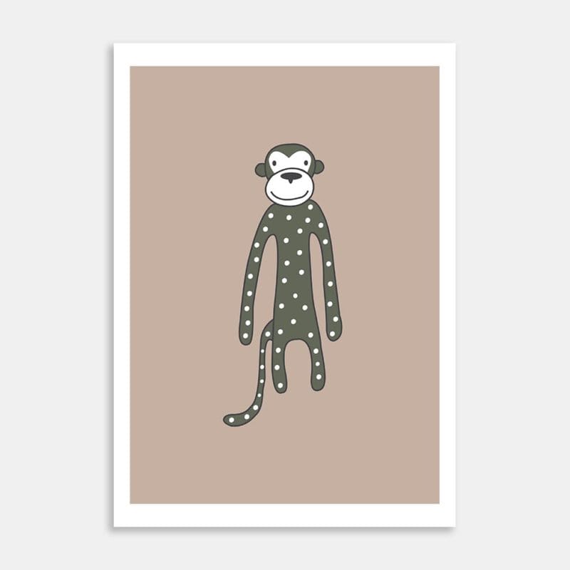 Spotty Monkey Art Print By Ruth McGill
