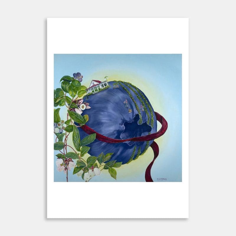 Blueberry Saturn Art Print By Robyn Moxey