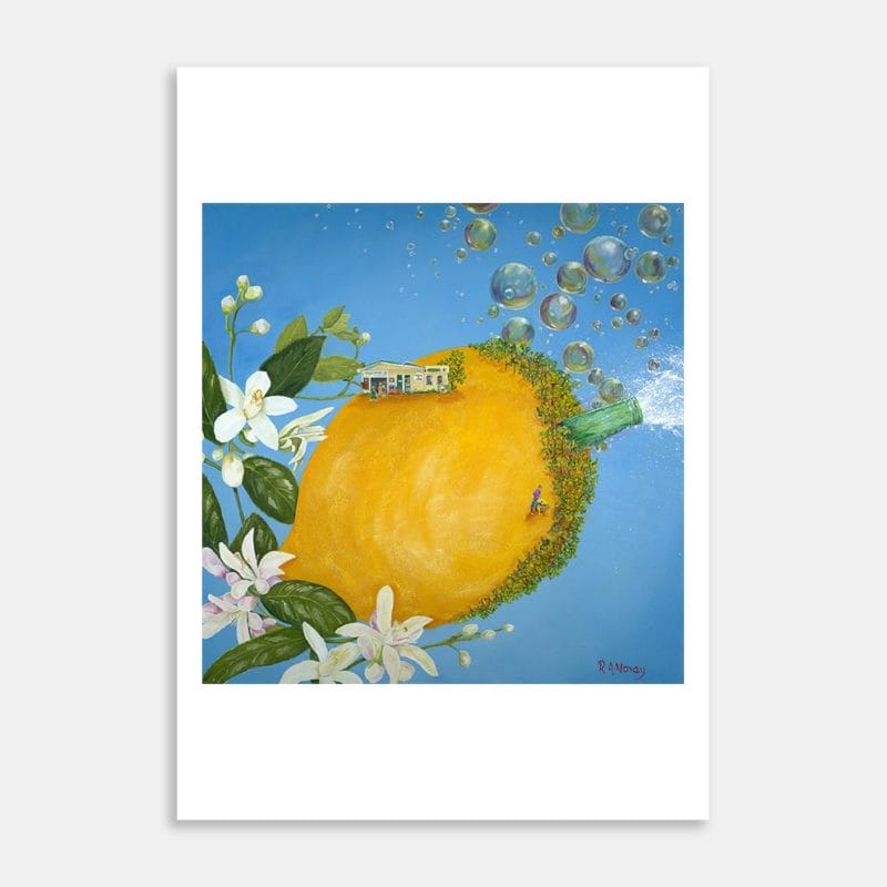 Lemon Asteroid Art Print By Robyn Moxey