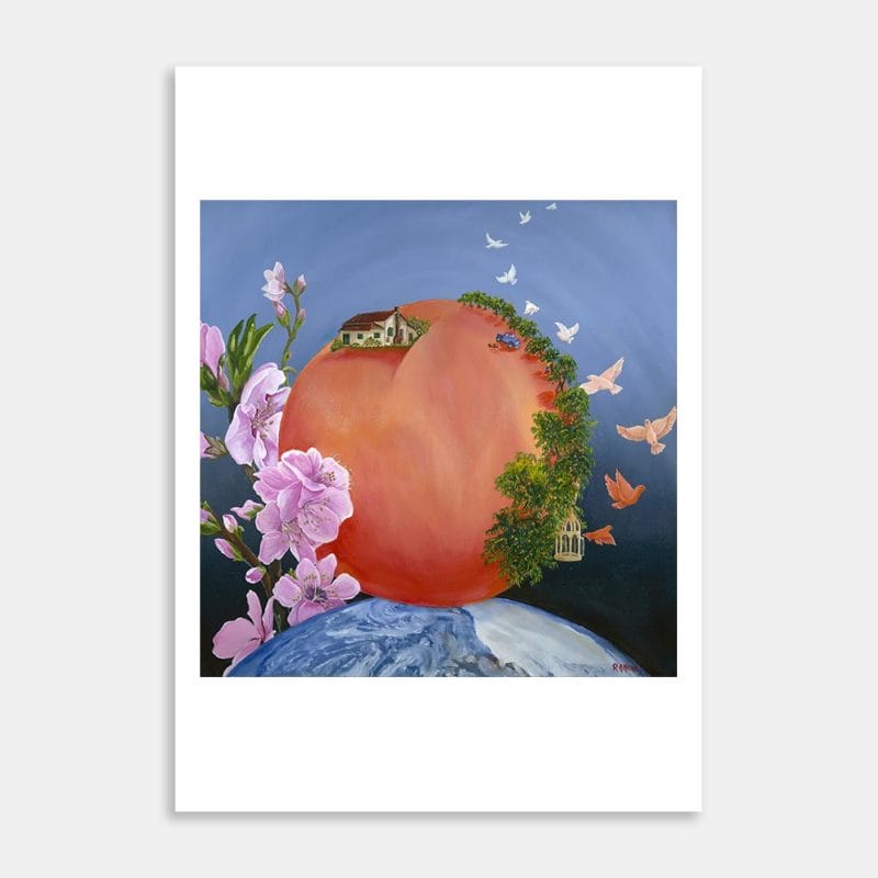 Peach On Earth Art Print By Robyn Moxey