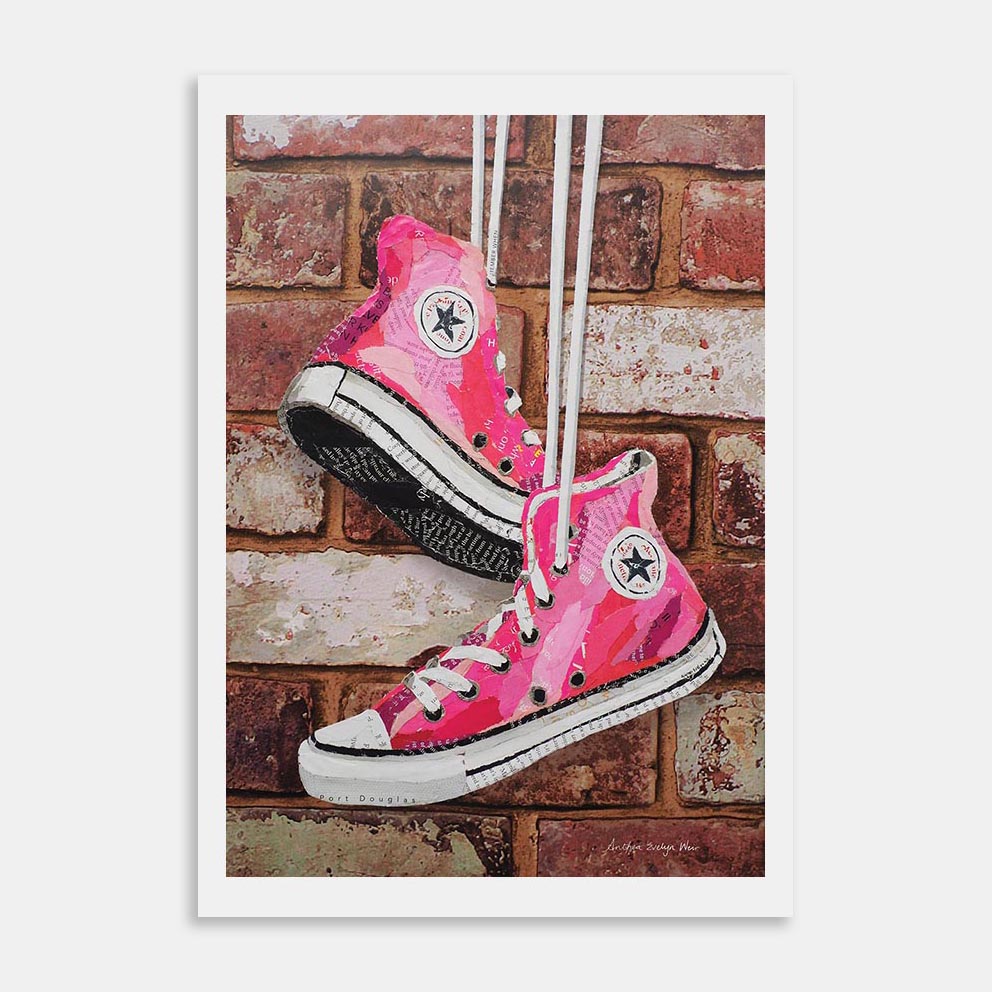 Converse Pink Art Print by Anthea Weir