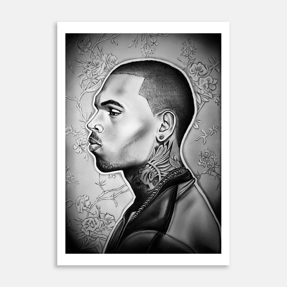 Chris Brown Portrait,Chris Brown Print,Chris Brown Painting,Chris Brown  Home Decor Wall Art,Gift for Him,Gift for Her,Chris Brown Rapper Stock  Photo - Alamy