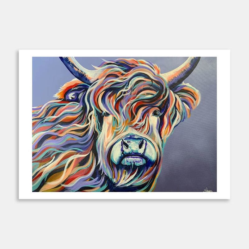 Highland Cow Art Print By Samantha Payne