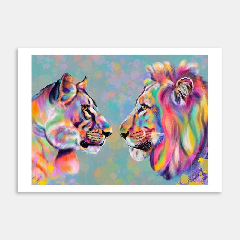 Lion Team Art Print By Samantha Payne