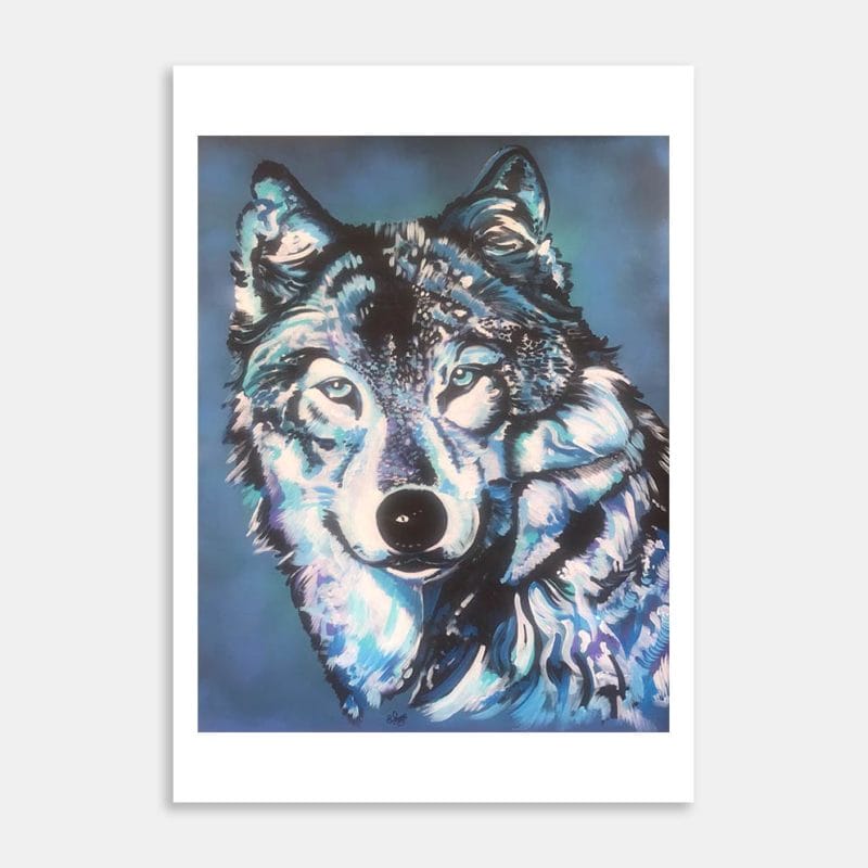 Midnight Wolf Art Print By Samantha Payne