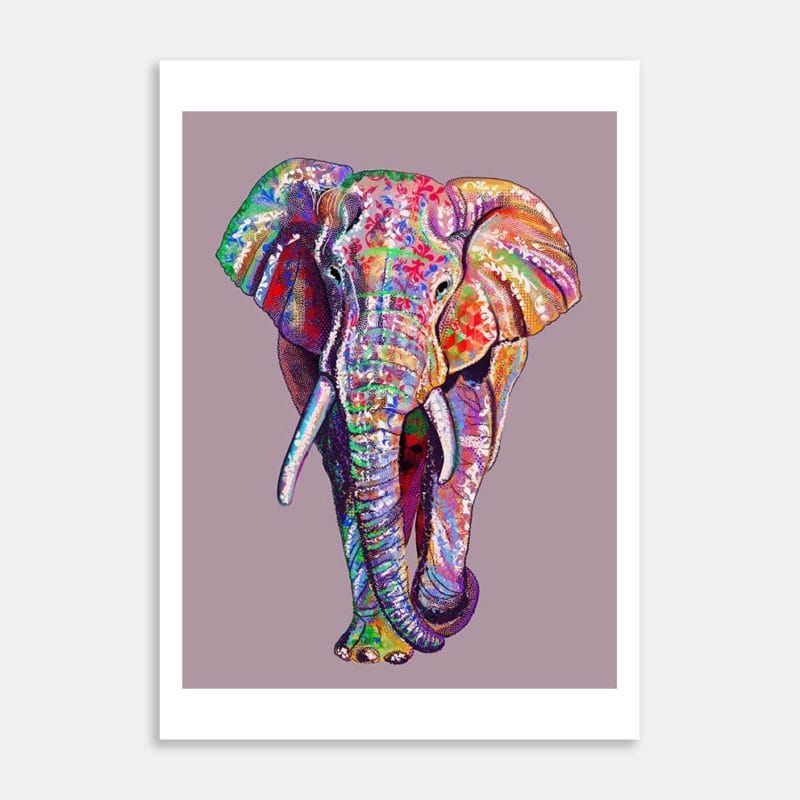 Patterned Ele Art Print By Samantha Payne
