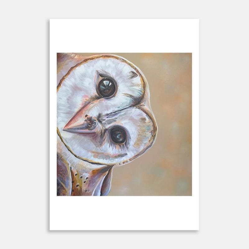Peeking Owl Art Print By Samantha Payne
