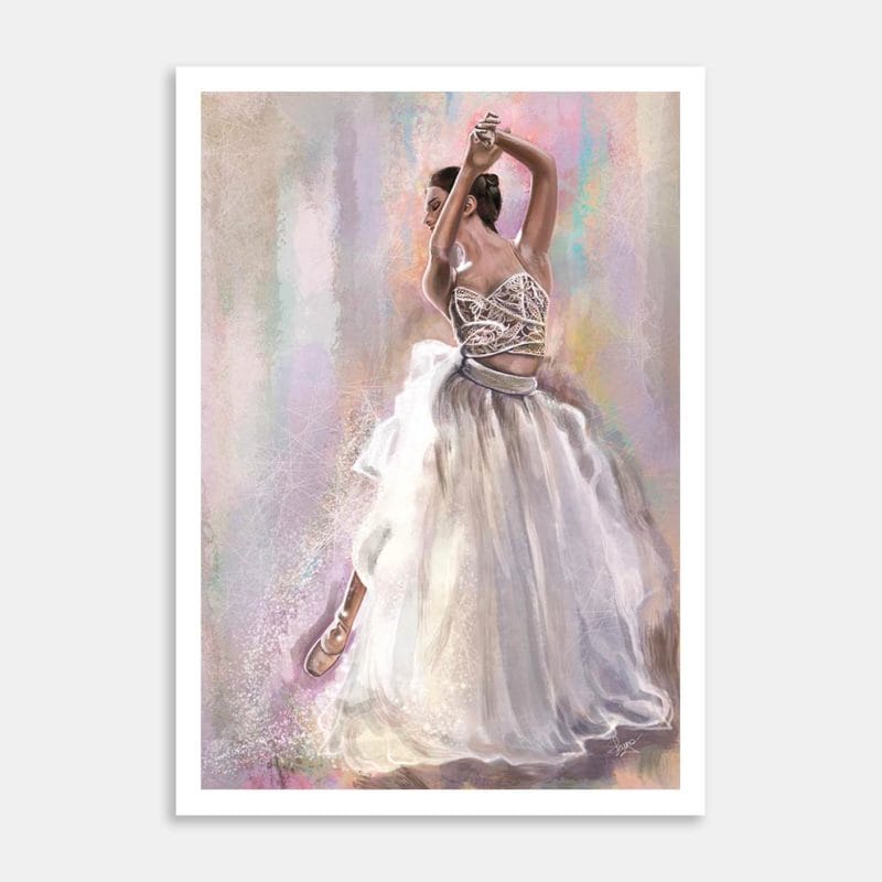 Pink Ballerina Art Print By Samantha Payne