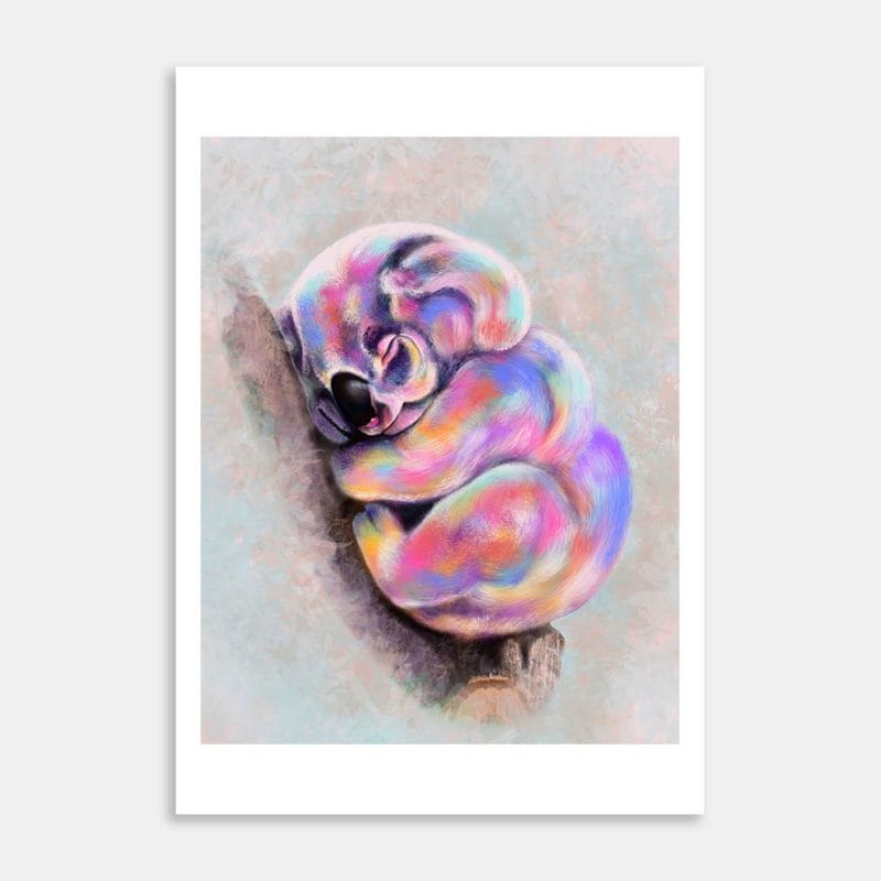 Later Sleeping Koala Art Print By Samantha Payne