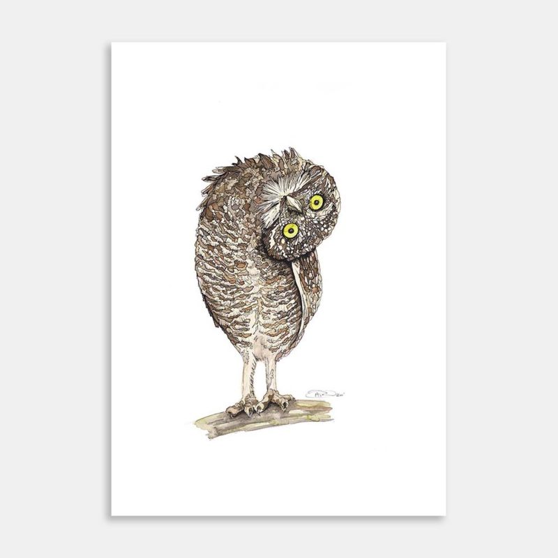 Owl The World Looks So Different These Days Art Print By Anna Deacon