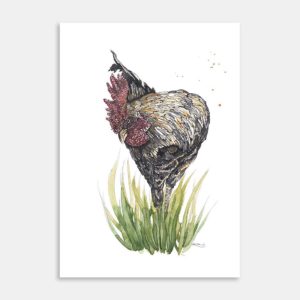 Rooster Doodle Do Art Print By Anna Deacon