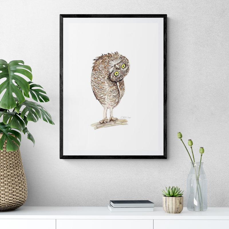Owl The World Looks So Different These Days Art Print By Anna Deacon